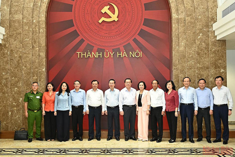 Hội nghị triển khai Nghị quyết của Bộ Chính trị về phát triển Thủ đô Hà Nội -6