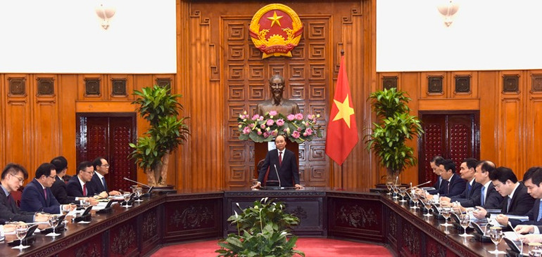 Thủ tướng tiếp các doanh nghiệp Hàn Quốc đầu tư tại Việt Nam -0
