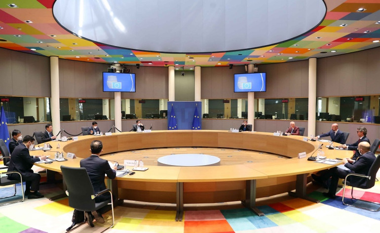 Chủ tịch Quốc hội hội kiến Chủ tịch Hội đồng châu Âu -0