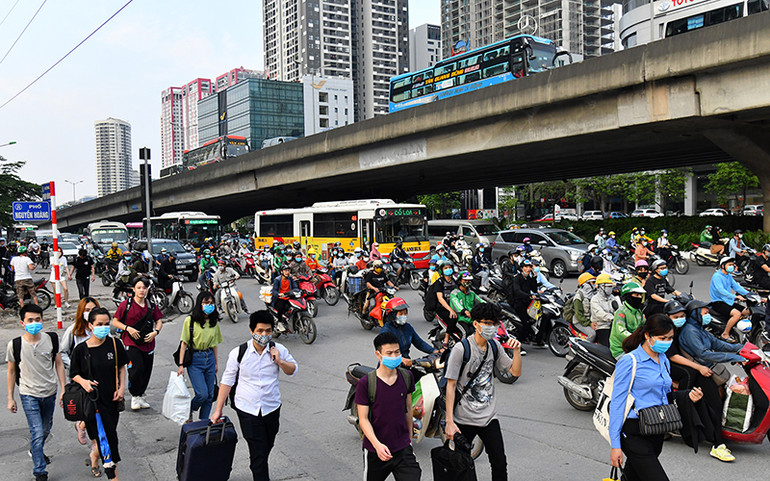 Giao thông ùn tắc tại các khu vực cửa ngõ Thủ đô trước ngày nghỉ lễ -0