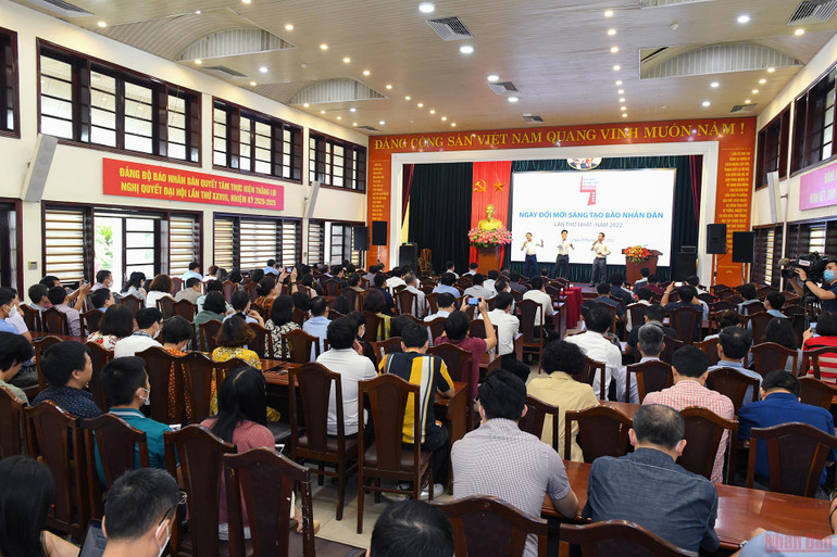 Quang cảnh Ngày đổi mới sáng tạo Báo Nhân Dân lần thứ nhất. Báo Nhân Dân tổ chức Ngày đổi mới sáng tạo lần thứ nhất -0