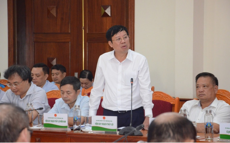 Đại biểu tham gia ý kiến tại Hội nghị. Ngành thủy lợi vượt khó hoàn thành tốt các nhiệm vụ được giao -0