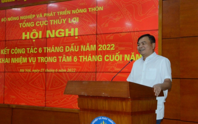 Thứ trưởng Nông nghiệp và Phát triển nông thôn Nguyễn Hoàng Hiệp kết luật Hội nghị. Ngành thủy lợi vượt khó hoàn thành tốt các nhiệm vụ được giao -0