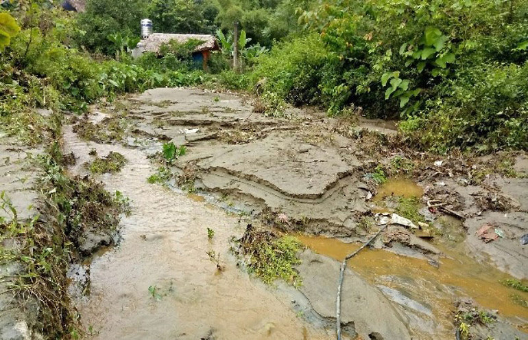 Mưa lớn gây nhiều thiệt hại ở Lào Cai -0