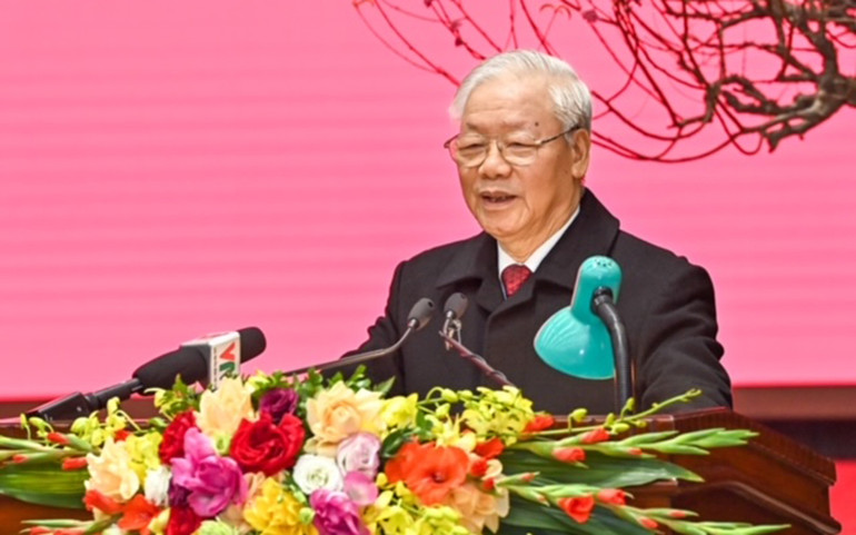 Tổng Bí thư thăm, chúc Tết Đảng bộ, chính quyền và nhân dân Thủ đô -0