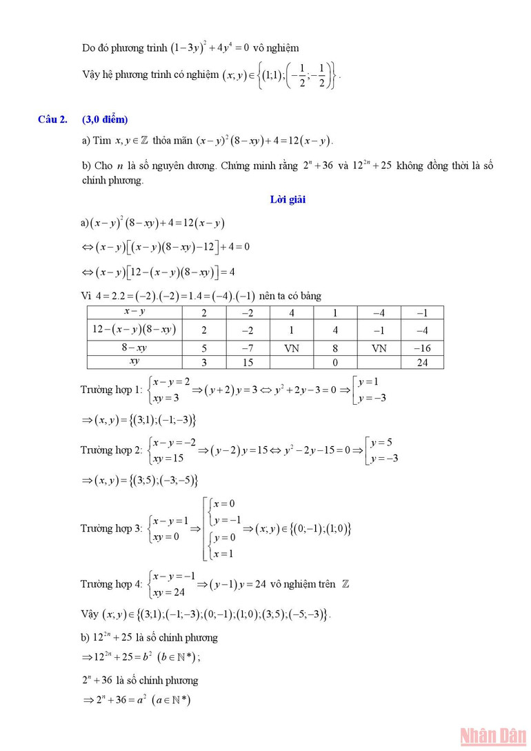 Gợi ý giải Toán chuyên thi vào 10 Trường chuyên Phan Bội Châu và Trường chuyên Đại học Vinh -2
