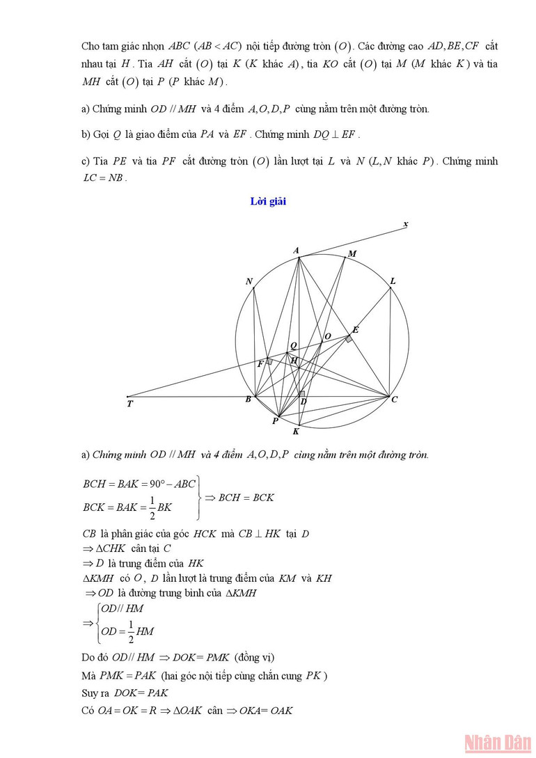 Gợi ý giải Toán chuyên thi vào 10 Trường chuyên Phan Bội Châu và Trường chuyên Đại học Vinh -4