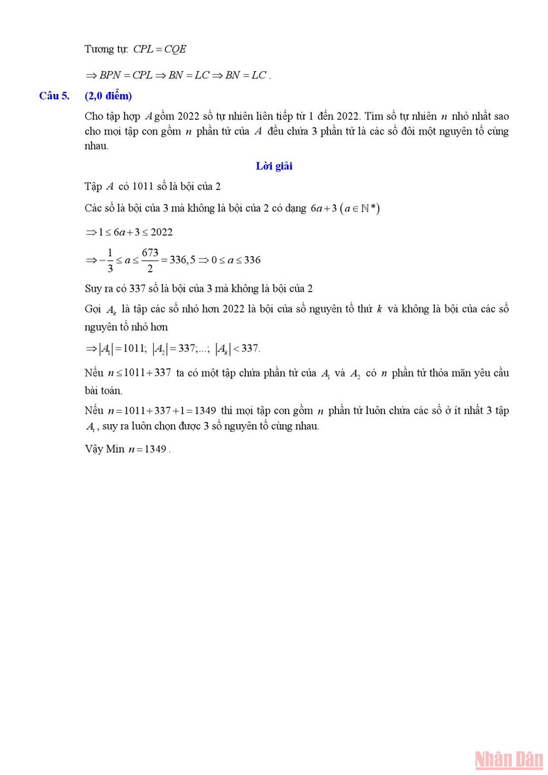 Gợi ý giải Toán chuyên thi vào 10 Trường chuyên Phan Bội Châu và Trường chuyên Đại học Vinh -6