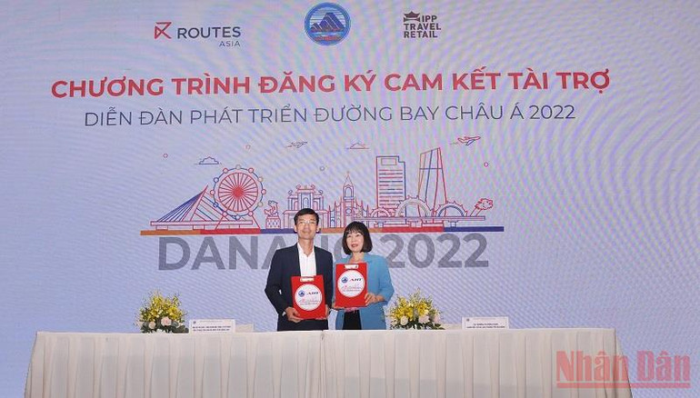 Các đơn vị ký kết hợp tác, tài trợ cho Routes Asia 2022. Diễn đàn Routes Asia 2022 kết nối mạng lưới hàng không vực châu Á - Thái Bình Dương -0
