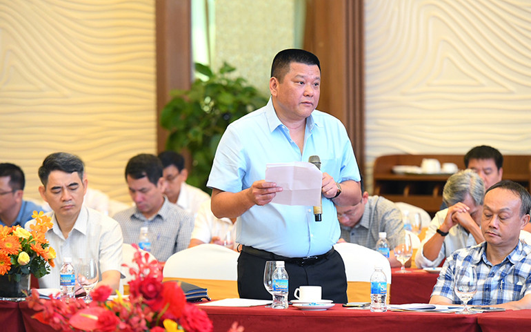 Trưởng Ban Nhân Dân Điện tử Nguyễn Ngọc Thanh phát biểu tại hội nghị. Khai mạc Hội nghị phóng viên thường trú toàn quốc Báo Nhân Dân năm 2022 -0