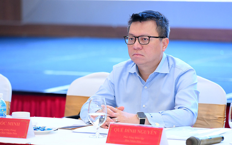 Đồng chí Lê Quốc Minh, Tổng Biên tập chủ trì hội nghị. Khai mạc Hội nghị phóng viên thường trú toàn quốc Báo Nhân Dân năm 2022 -0