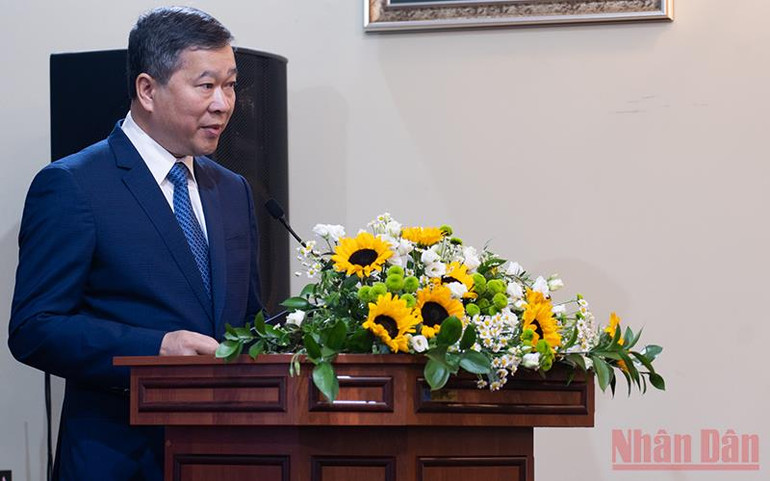 Thiếu tướng Bùi Hải Sơn phát biểu tại Hội nghị. (Ảnh: THANH THỂ) Tổng kết 30 năm hợp tác giữ gìn thi hài Chủ tịch Hồ Chí Minh -0