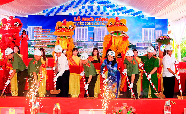 Lễ khởi công xây dựng trụ sở Công an tỉnh. Dấu ấn những công trình, phần việc chào mừng Đại hội Đảng bộ tỉnh An Giang -0