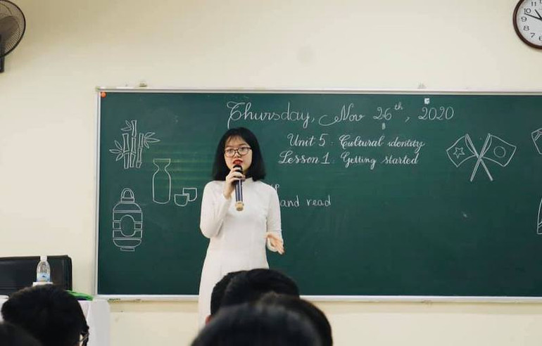 Giờ học Ngoại ngữ của học sinh Trường THPT Phan Đình Phùng (Ba Đình, Hà Nội). Ảnh: Trường THPT Phan Đình Phùng. Bộ GD-ĐT phản hồi về dạy tiếng Đức, tiếng Hàn bắt buộc ở phổ thông -0