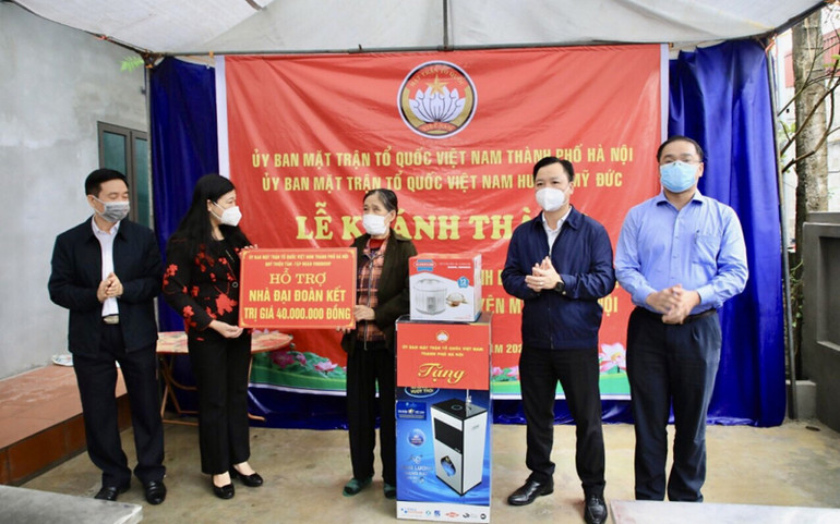 Hà Nội khánh thành 15 nhà Đại đoàn kết tặng người nghèo -0