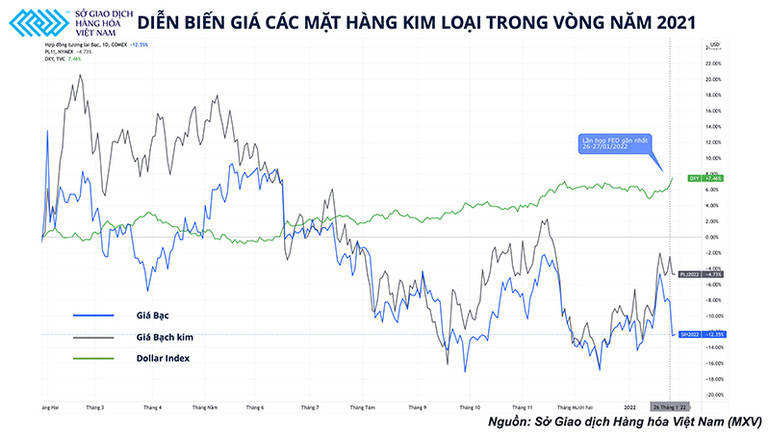 Áp lực từ Cục Dự trữ Liên bang Mỹ tới thị trường kim loại quý -0