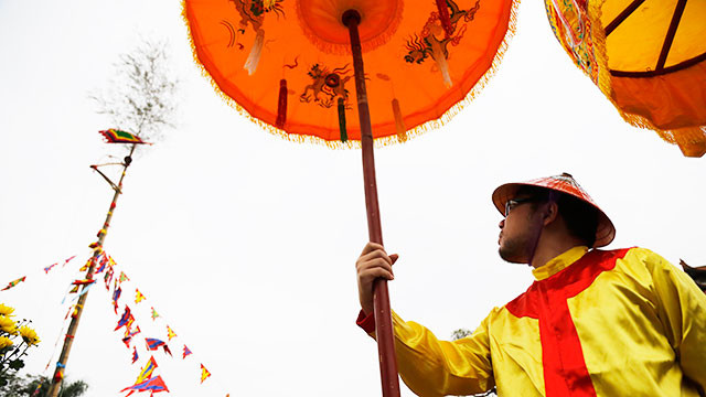 Dựng cây nêu tại Hoàng thành Thăng Long ảnh 5