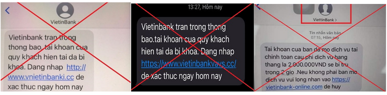 Các đối tượng mạo danh VietinBank gửi tin nhắn lừa đảo khách hàng. a1.png -0