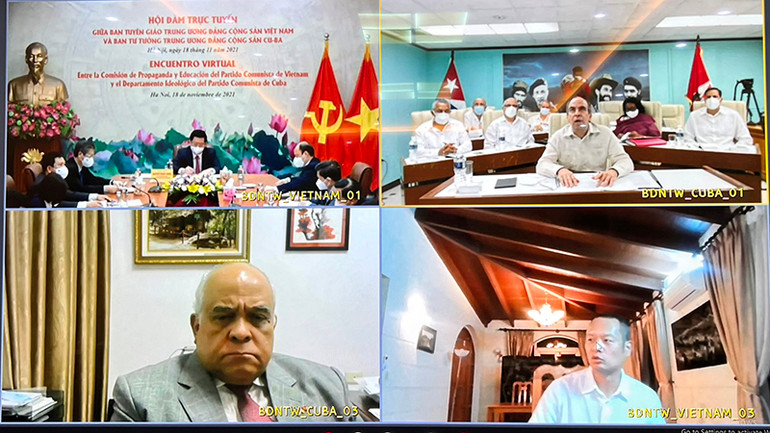 Quang cảnh Hội đàm. Ban Tuyên giáo Trung ương hội đàm với Ban Tư tưởng Trung ương Đảng Cộng sản Cuba -0