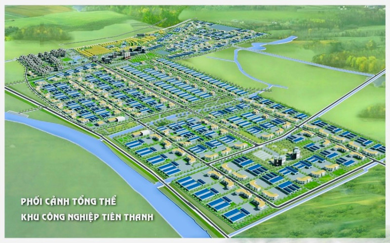 Phối cảnh Khu công nghiệp Tiên Thanh (huyện Tiên Lãng, thành phố Hải Phòng). Hải Phòng có thêm khu công nghiệp Tiên Thanh vốn đầu tư gần 4.600 tỷ đồng -0