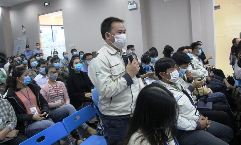 Bí thư Tỉnh ủy Quảng Ngãi đối thoại với công nhân -0