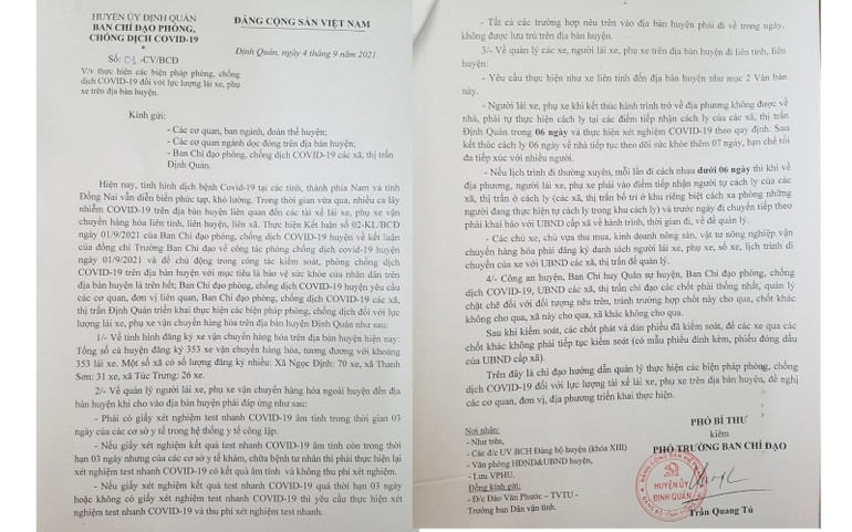 Siết chặt chống dịch xã quy định 1 xe phải có 6 lái xe -0