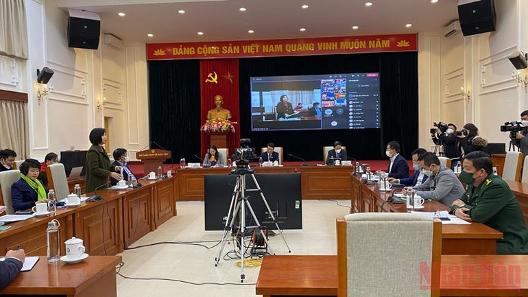 Giám đốc Trung tâm Thông tin (Báo Nhân Dân) Trần Thanh Bình phát biểu tại Hội nghị. Báo chí tuyên truyền hiệu quả phát triển vùng đồng bào dân tộc thiểu số và miền núi -0