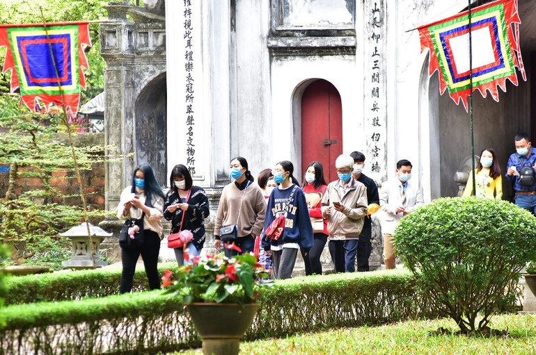 Hội Xuân Văn Miếu thực hiện nghiêm quy định phòng dịch -0