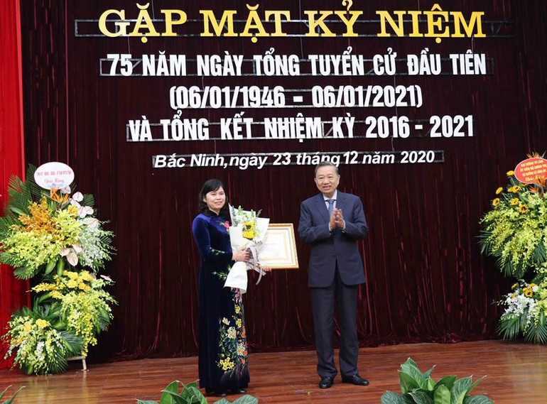 Đồng chí Tô Lâm dự kỷ niệm 75 năm Ngày Tổng tuyển cử tại Bắc Ninh -0