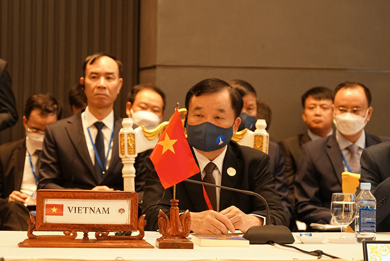 Thượng tướng Hoàng Xuân Chiến, Trưởng đoàn Việt Nam. (Ảnh:Nguyễn Hiệp) ASEAN tăng cường hợp tác quốc phòng -0