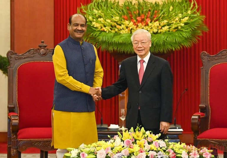 Tổng Bí thư Nguyễn Phú Trọng tiếp Chủ tịch Hạ viện Cộng hoà Ấn Độ Om Birla -0