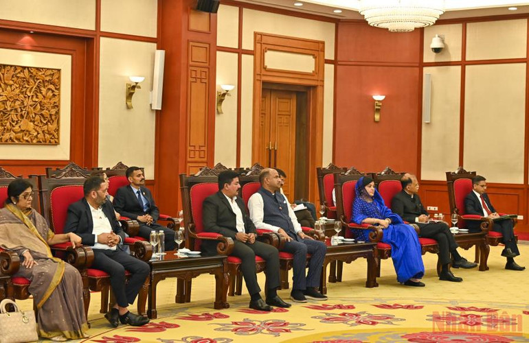 Tổng Bí thư Nguyễn Phú Trọng tiếp Chủ tịch Hạ viện Cộng hoà Ấn Độ Om Birla -0