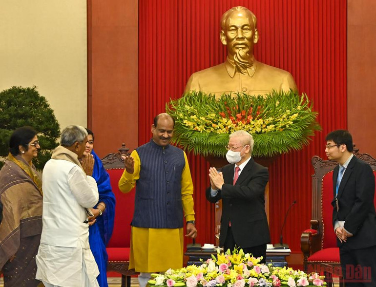 Tổng Bí thư Nguyễn Phú Trọng tiếp Chủ tịch Hạ viện Cộng hoà Ấn Độ Om Birla -0