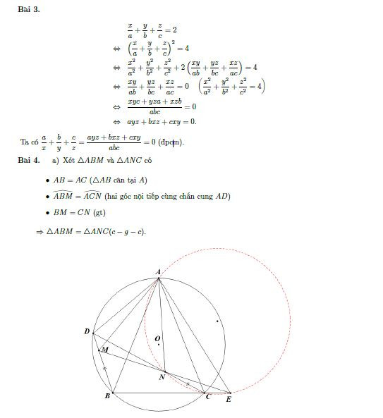 Đề thi, gợi ý đáp án môn Toán thi lớp 10 Trường chuyên Khoa học Xã hội và Nhân văn -1