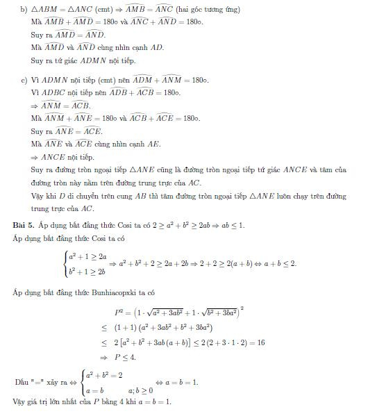 Đề thi, gợi ý đáp án môn Toán thi lớp 10 Trường chuyên Khoa học Xã hội và Nhân văn -2