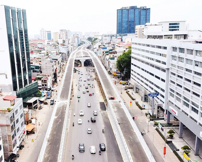Diện mạo tuyến đường vành đai 2 trên cao Ngã Tư Sở - Ngã Tư Vọng ảnh 2 Diện mạo tuyến đường vành đai 2 trên cao Ngã Tư Sở - Ngã Tư Vọng -1