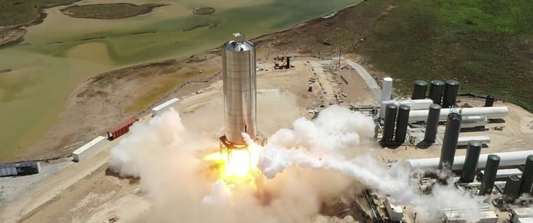 SpaceX tiến hành thử nghiệm bắn tĩnh cho nguyên mẫu Starship SN5 vào ngày 30-7. Ảnh: Elon Musk qua Twitter. SpaceX phóng thử thành công nguyên mẫu Starship đưa người lên sao Hỏa -0
