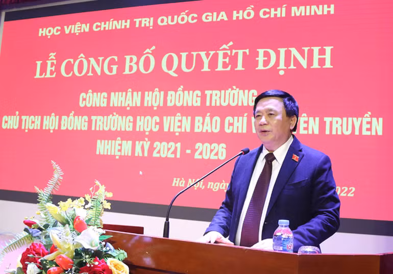 Công bố Quyết định công nhận Hội đồng trường và Chủ tịch Hội đồng trường Học viện Báo chí và Tuyên truyền -0