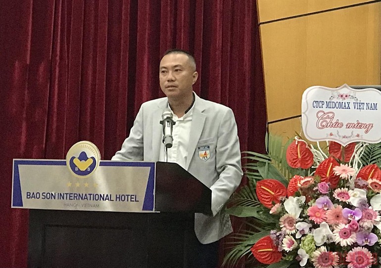 Tân Chủ tịch Liên đoàn Bóng bàn Việt Nam Nguyễn Xuân Vũ phát biểu tại hội nghị. (Ảnh: TIẾN CƯỜNG) Ông Nguyễn Xuân Vũ được bầu làm Chủ tịch Liên đoàn Bóng bàn Việt Nam -0