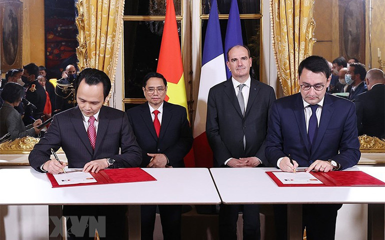 Thủ tướng Việt Nam và Pháp chứng kiến lễ ký các văn kiện hợp tác -0