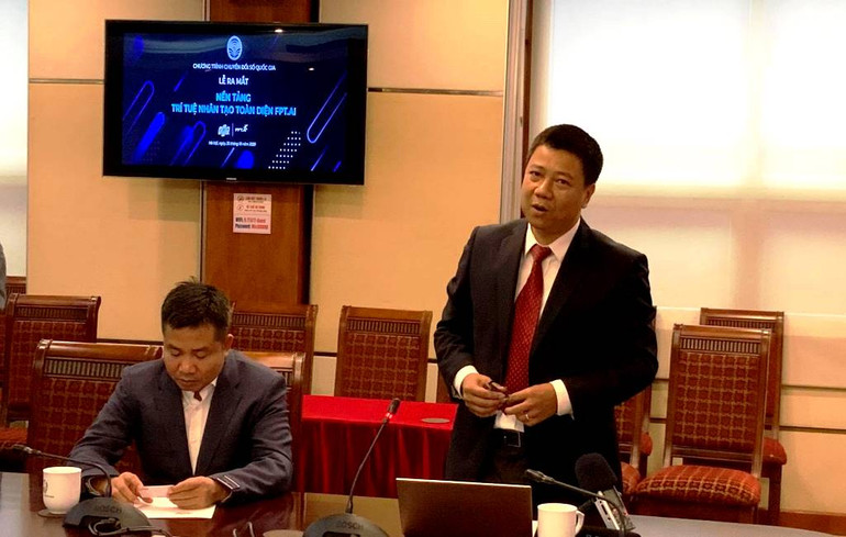Ông Đỗ Công Anh, Phó Cục trưởng Cục Tin học hóa. Ra mắt Nền tảng trí tuệ nhân tạo toàn diện FPT.AI -0