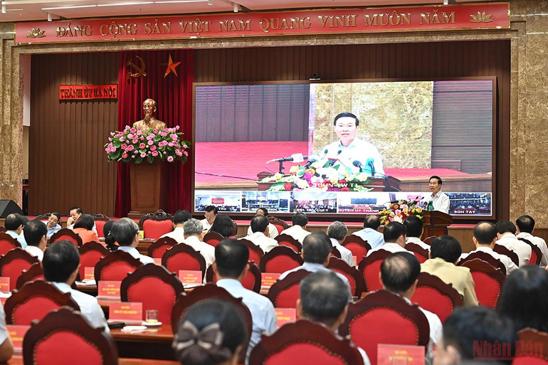 Hội nghị triển khai Nghị quyết của Bộ Chính trị về phát triển Thủ đô Hà Nội -0