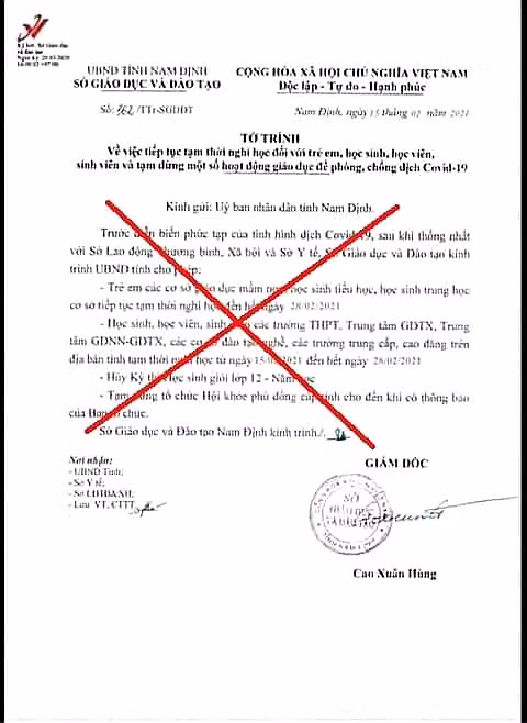 Nam Định: Giả mạo văn bản cho học sinh, sinh viên nghỉ học -0