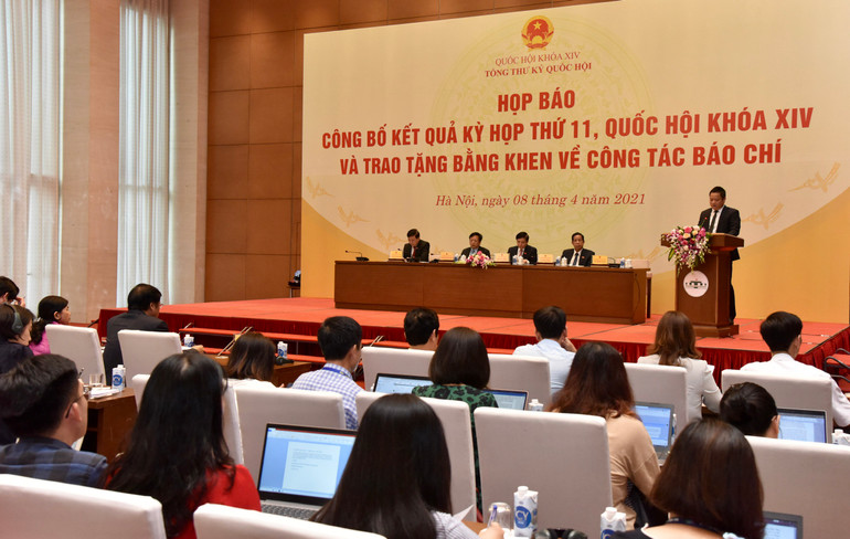 Họp báo thông tin kết quả Kỳ họp thứ 11, Quốc hội khóa XIV -0