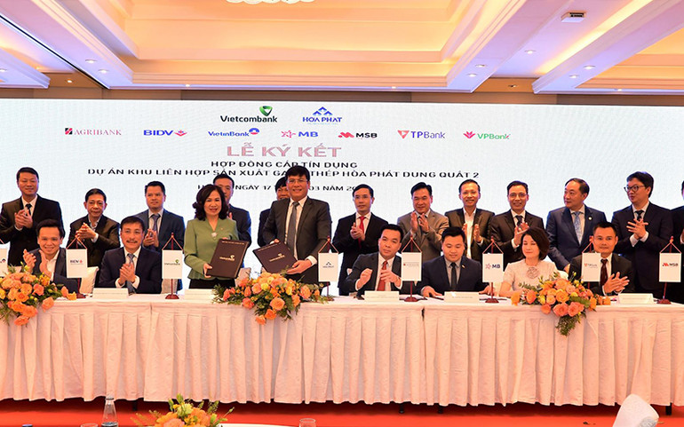 Vietcombank là ngân hàng đầu mối thu xếp khoản cam kết cấp tín dụng 35 nghìn tỷ đồng cho Dự án Khu liên hợp sản xuất gang thép Hòa Phát Dung Quất 2 -0