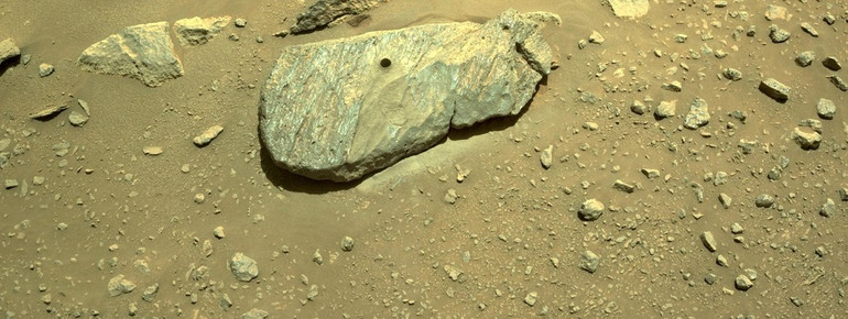 Mẫu đá thứ hai được tàu thám hiểm thu thập từ sao Hỏa. Ảnh: NASA/JPL. Hai mẫu đá sao Hỏa của NASA tiết lộ từng tiếp xúc với nước thời gian dài -0