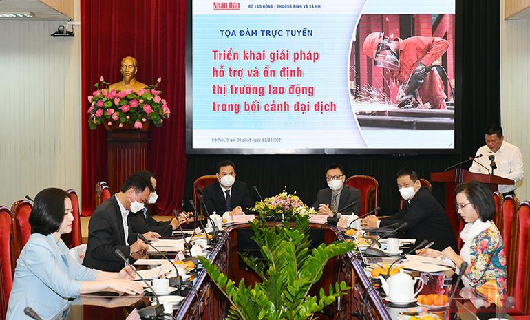 Tọa đàm trực tuyến về giải pháp hỗ trợ, ổn định thị trường lao động trong bối cảnh đại dịch -0