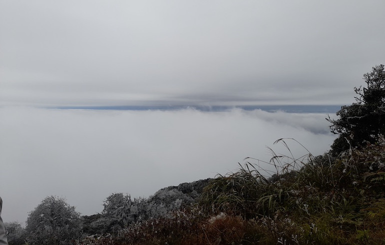 Băng giá phủ trắng xóa đỉnh Phja Oắc -0