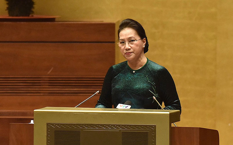 Chủ tịch Quốc hội Nguyễn Thị Kim Ngân gặp mặt các Anh hùng và Chiến sĩ thi đua toàn quốc -0