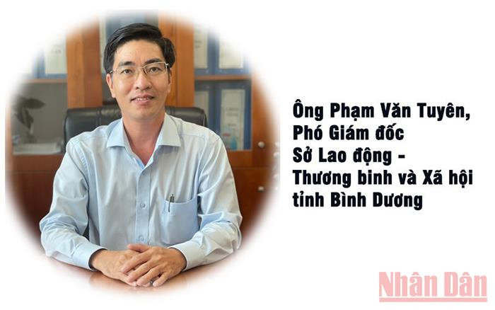 Phó Giám đốc Sở Lao động - Thương binh và Xã hội Bình Dương Phạm Văn Tuyên Hỗ trợ đào tạo duy trì việc làm cho lao động khó khăn do Covid-19 còn chậm -0